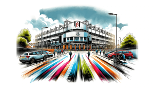 Colourful Sketch of Fulham's Craven Cottage