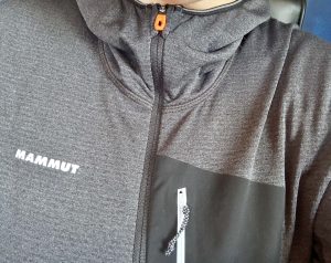 zipped up mammut midlayer