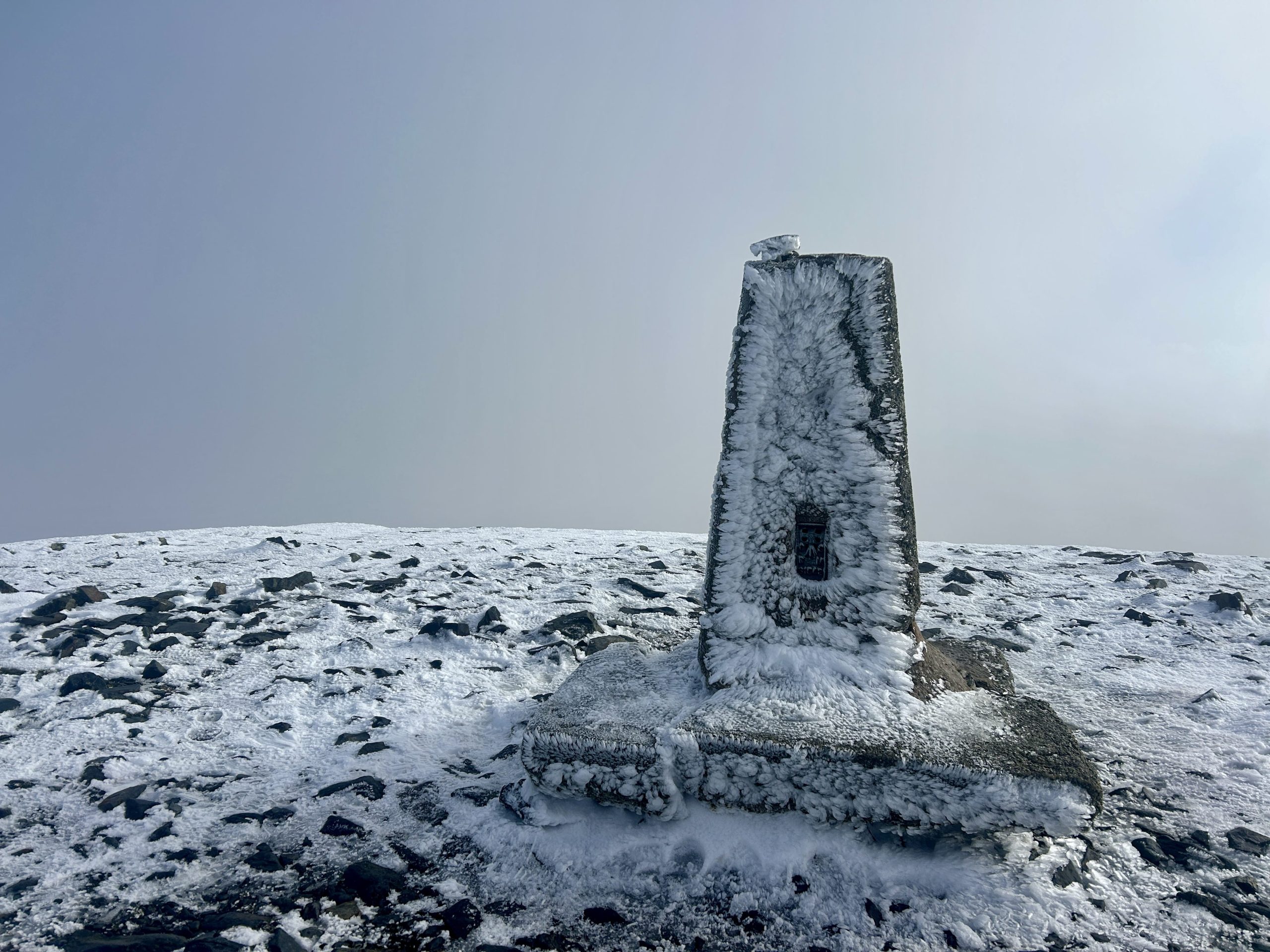 Summit skiddaw trig winter-min