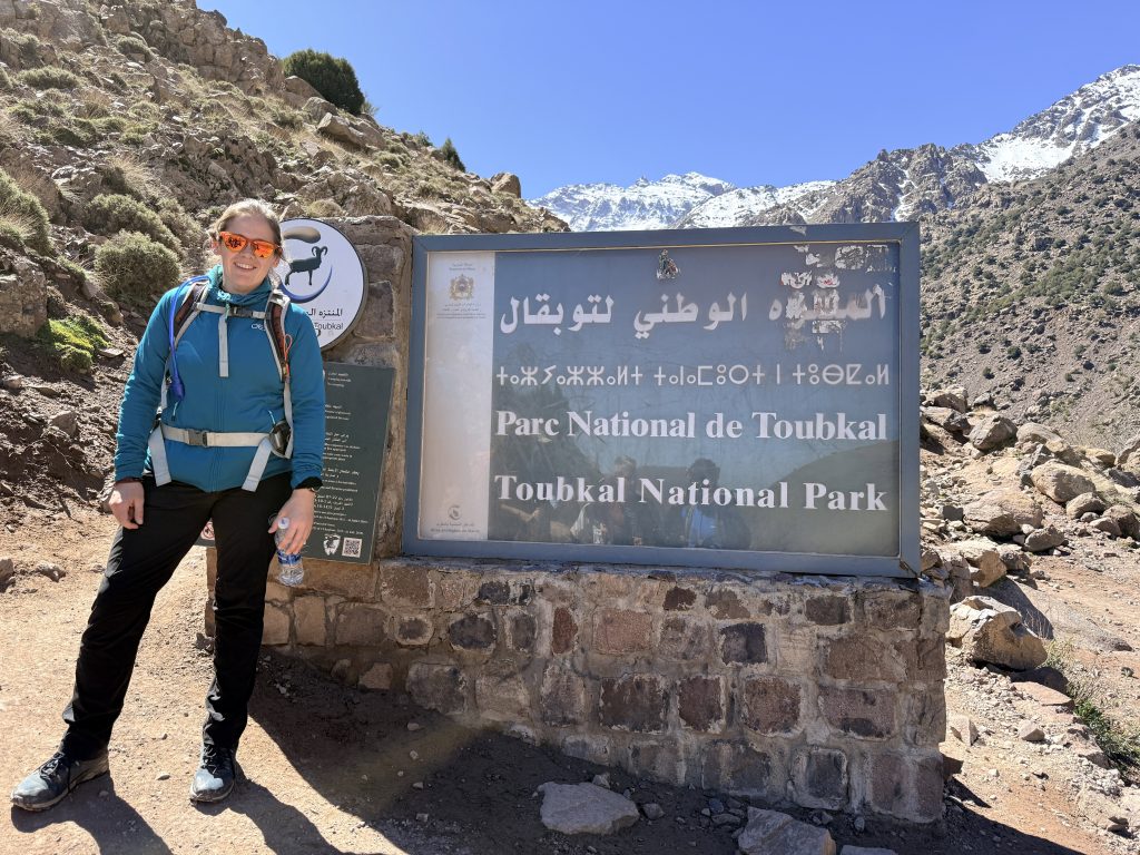 Toubkal national park entry sign